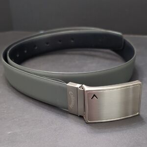 Callaway Men's Gray Reversible Leather Belt with Metal Buckle,Size 36.